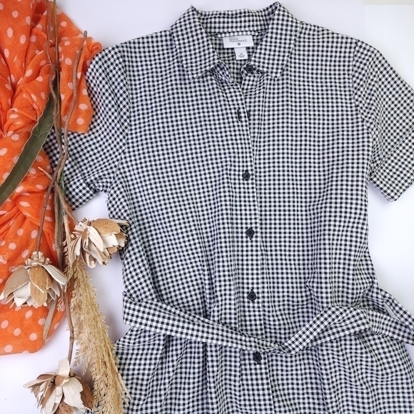 New Lisa Marie Fernandez Black White Seersucker Belted Button Down Maxi Dress XS - Picture 12 of 15